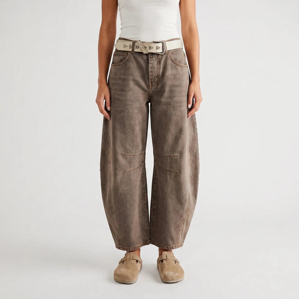 Wide Leg Jeans | Curved Silhouette, Cropped Ankle 0