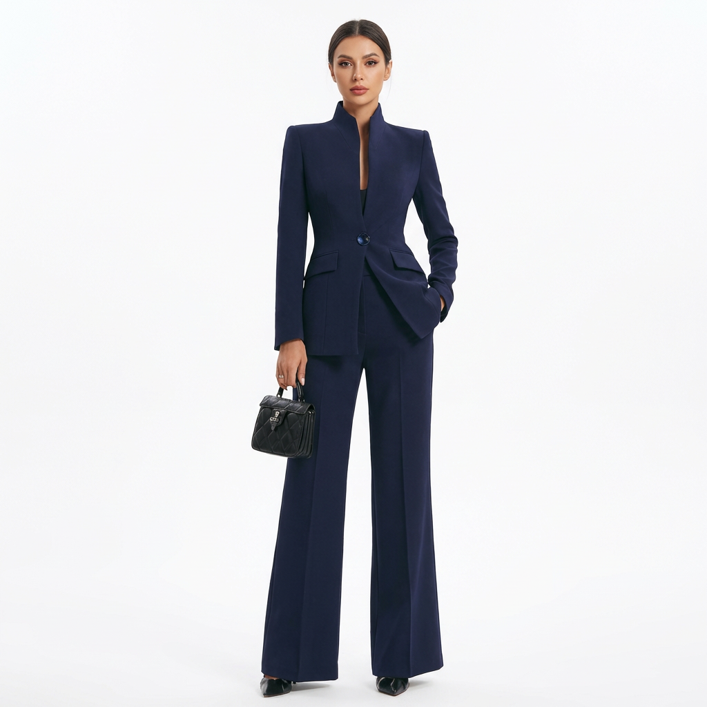 Blazer & Trouser Set | Structured Blazer, Flared Trousers 1