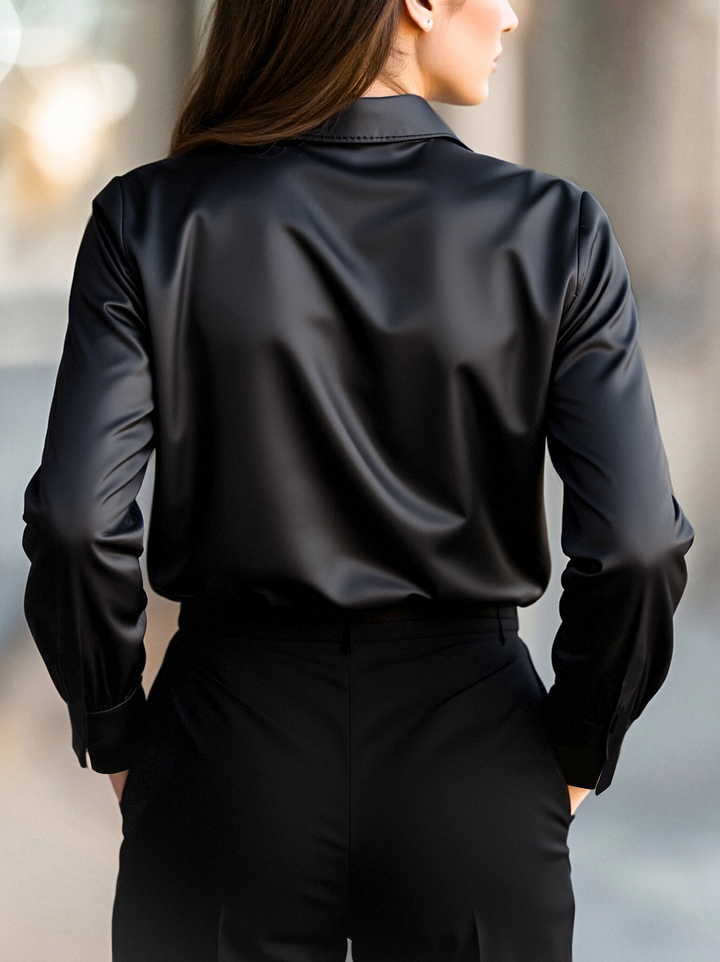 Blouse | Elegant Satin, Long Sleeves 1