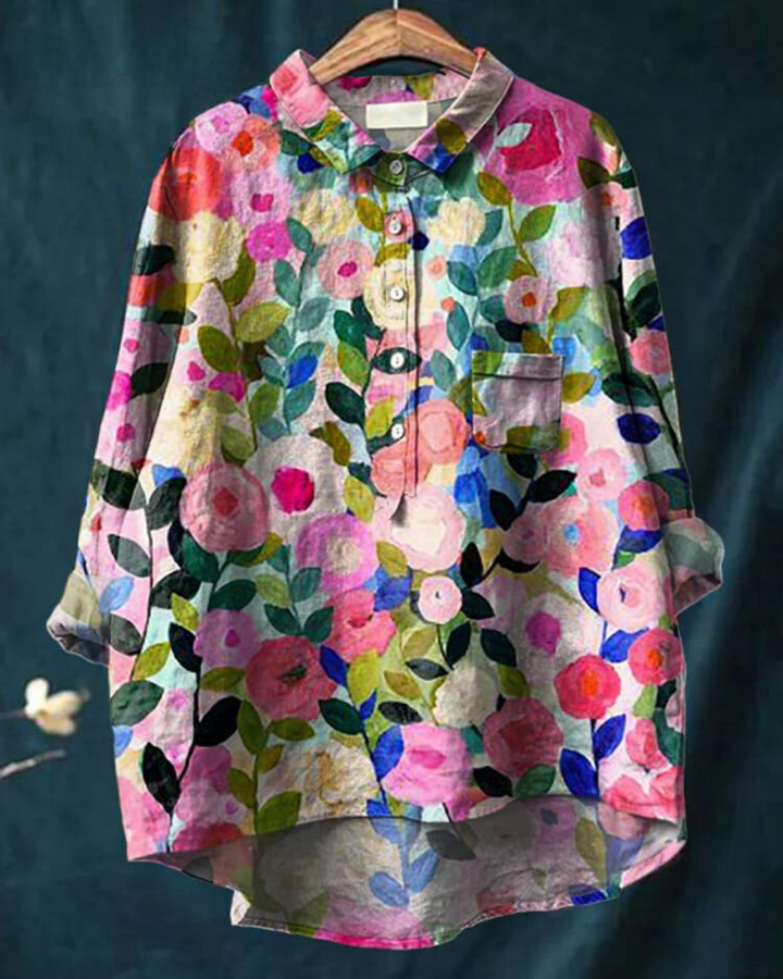 Blouse | Floral Print, Relaxed Fit Summer Top for Women 0