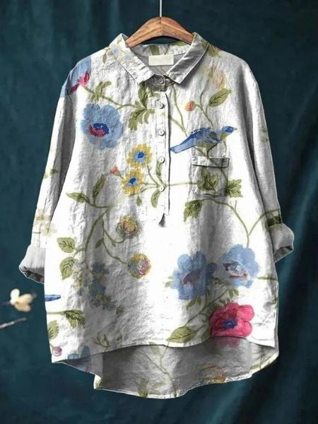 Blouse | Floral Print, Relaxed Fit Summer Top for Women 10