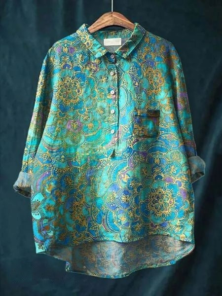 Blouse | Floral Print, Relaxed Fit Summer Top for Women 13
