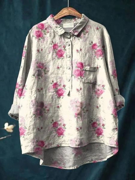 Blouse | Floral Print, Relaxed Fit Summer Top for Women 14