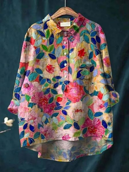 Blouse | Floral Print, Relaxed Fit Summer Top for Women 2