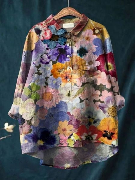 Blouse | Floral Print, Relaxed Fit Summer Top for Women 8
