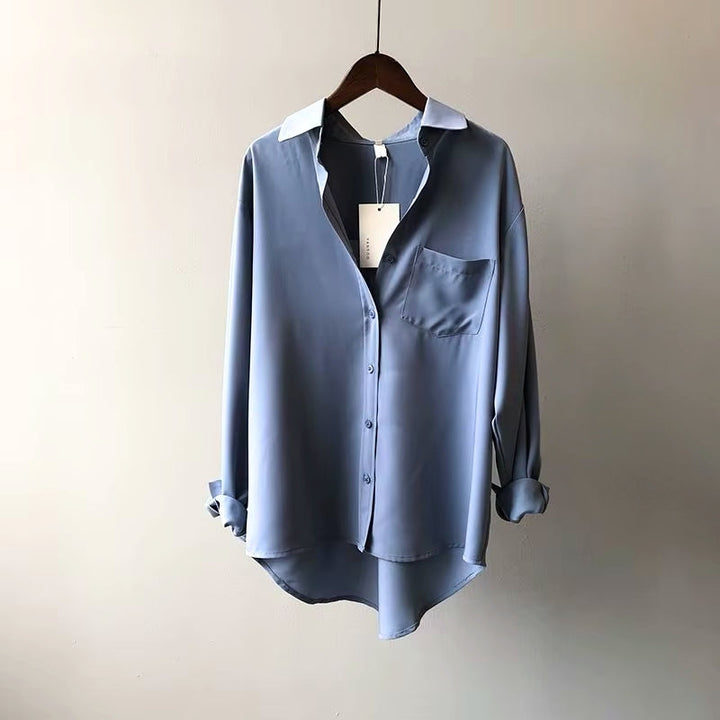 Blouse | Fluid Charmeuse Drape, Lightweight Design 0