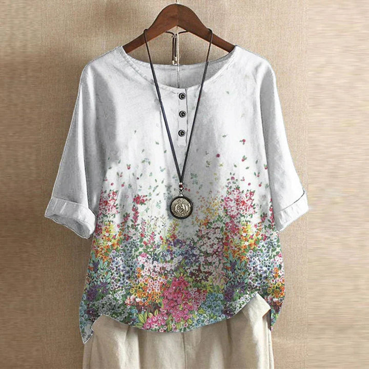 Blouse | Retro-Inspired Floral Design, Relaxed Fit 6