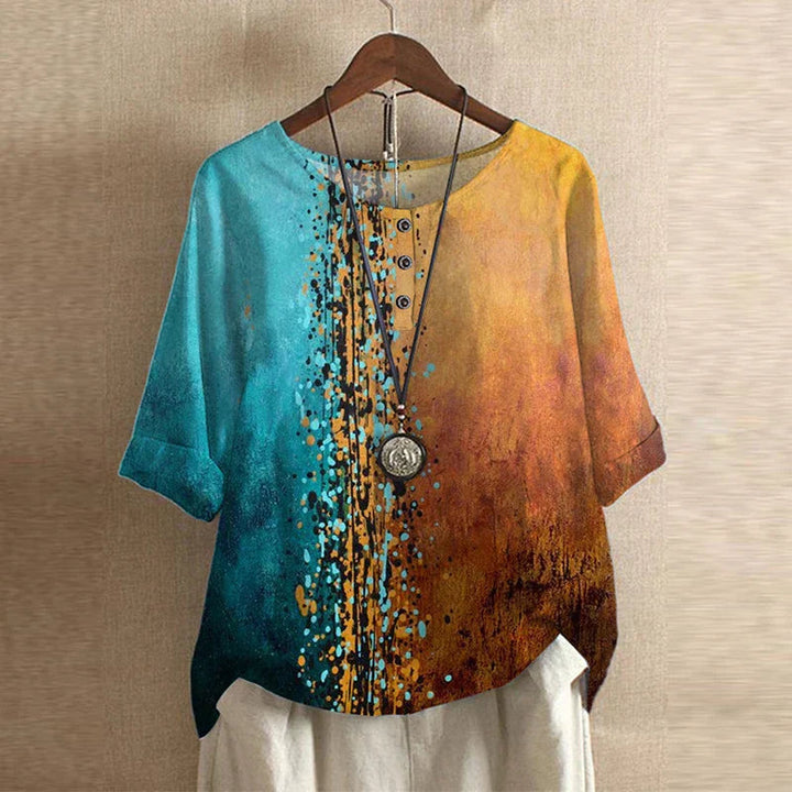 Blouse | Retro-Inspired Floral Design, Relaxed Fit 7