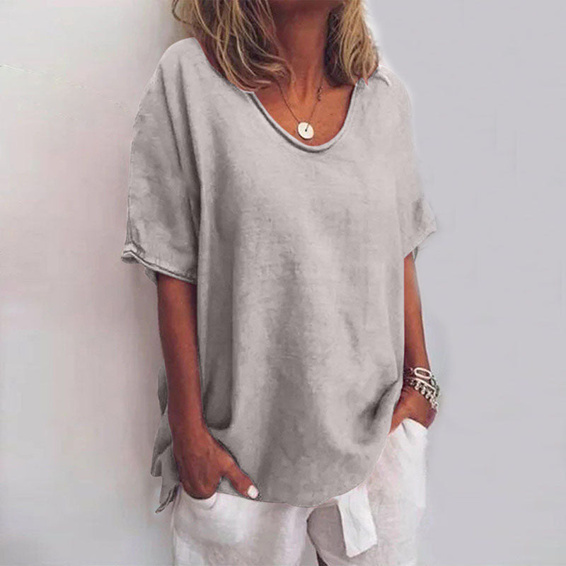 Blouse | V-Neck Design, Short Sleeves 1
