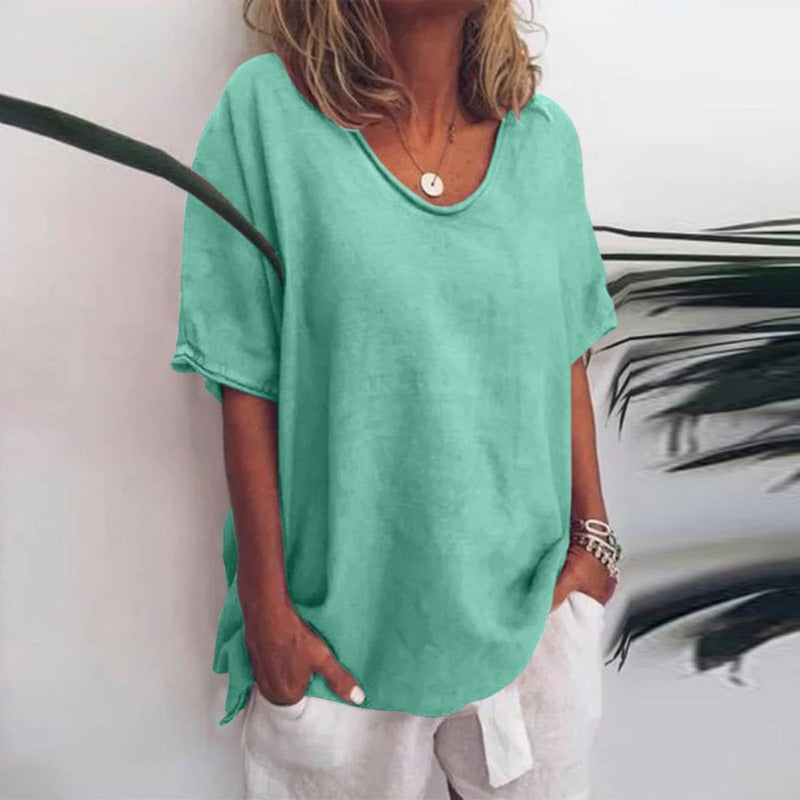 Blouse | V-Neck Design, Short Sleeves 5