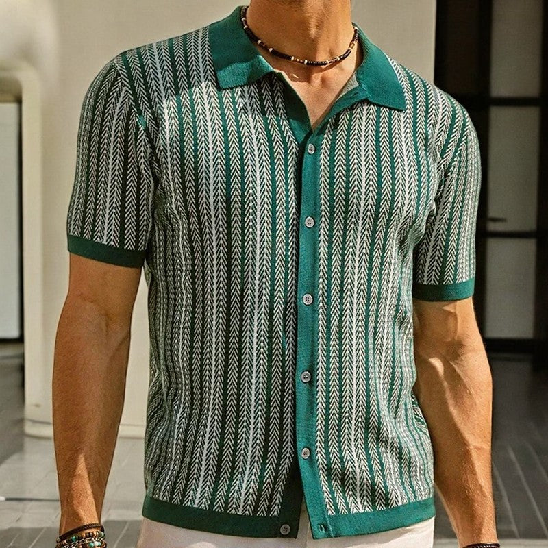 Button Down Shirt | Herringbone Pattern, Relaxed Fit 2