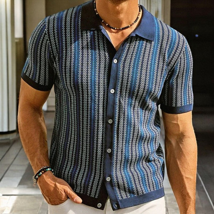 Button Down Shirt | Herringbone Pattern, Relaxed Fit 3