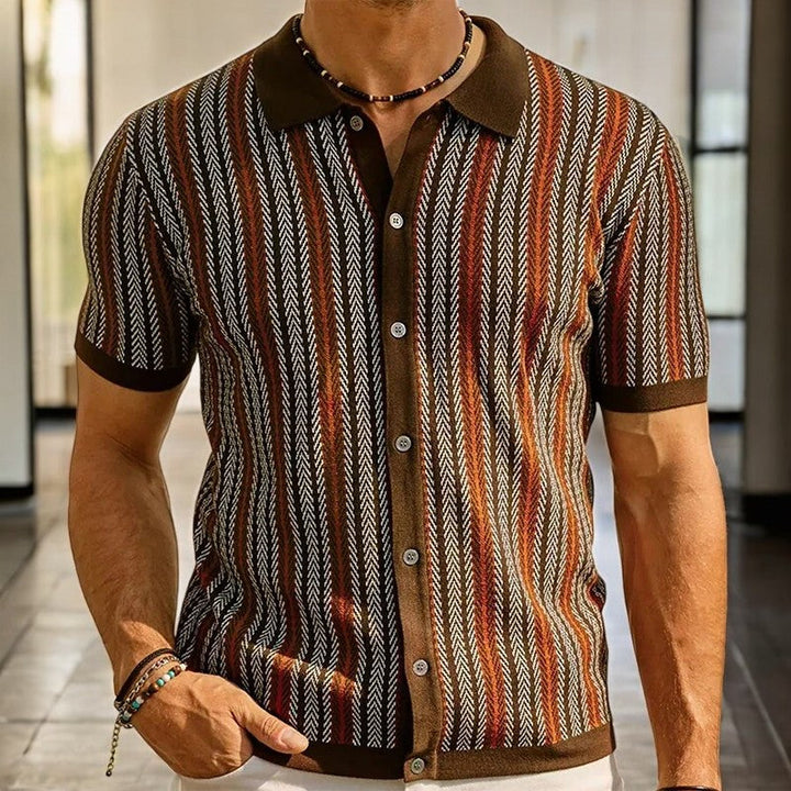 Button Down Shirt | Herringbone Pattern, Relaxed Fit 5