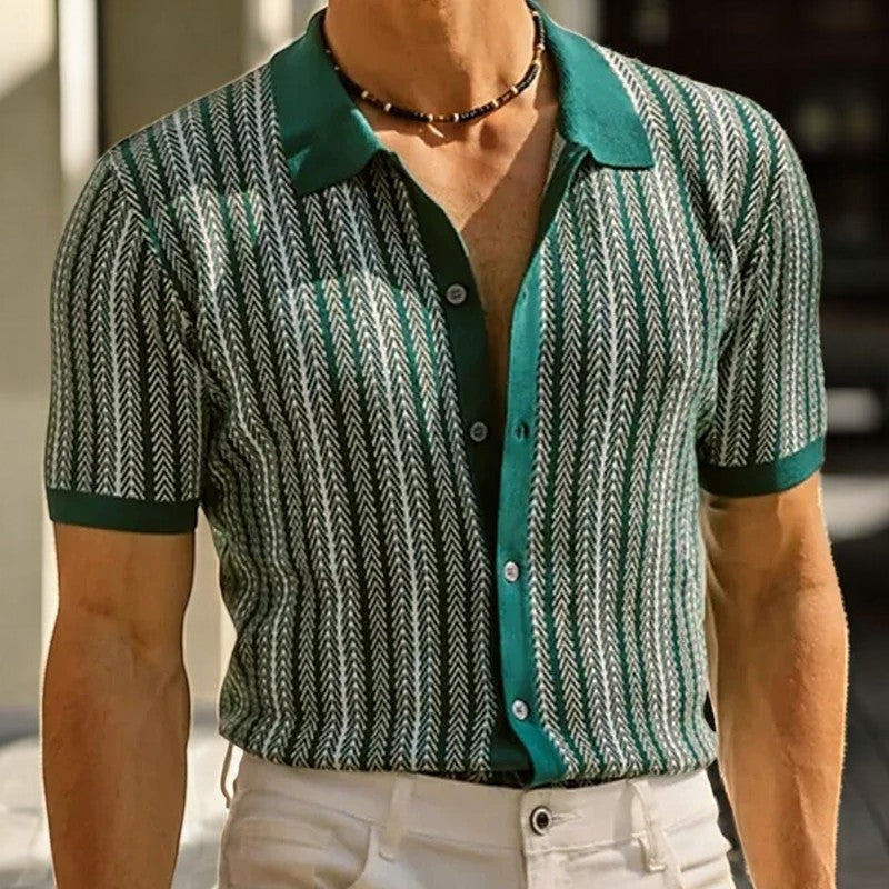 Button Down Shirt | Herringbone Pattern, Relaxed Fit 6