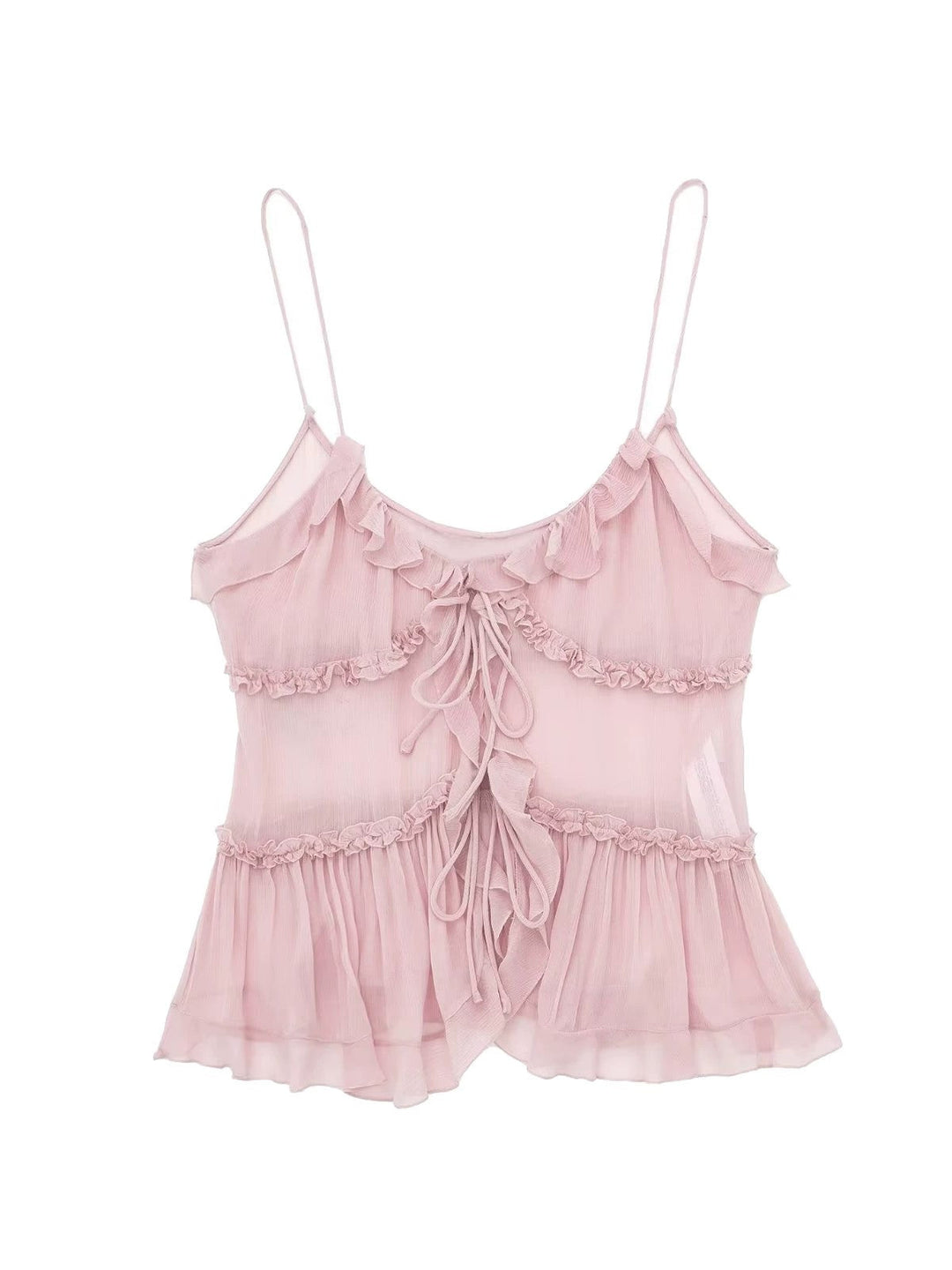 Cami Top | Semi-Sheer Fabric, Layered Design 0