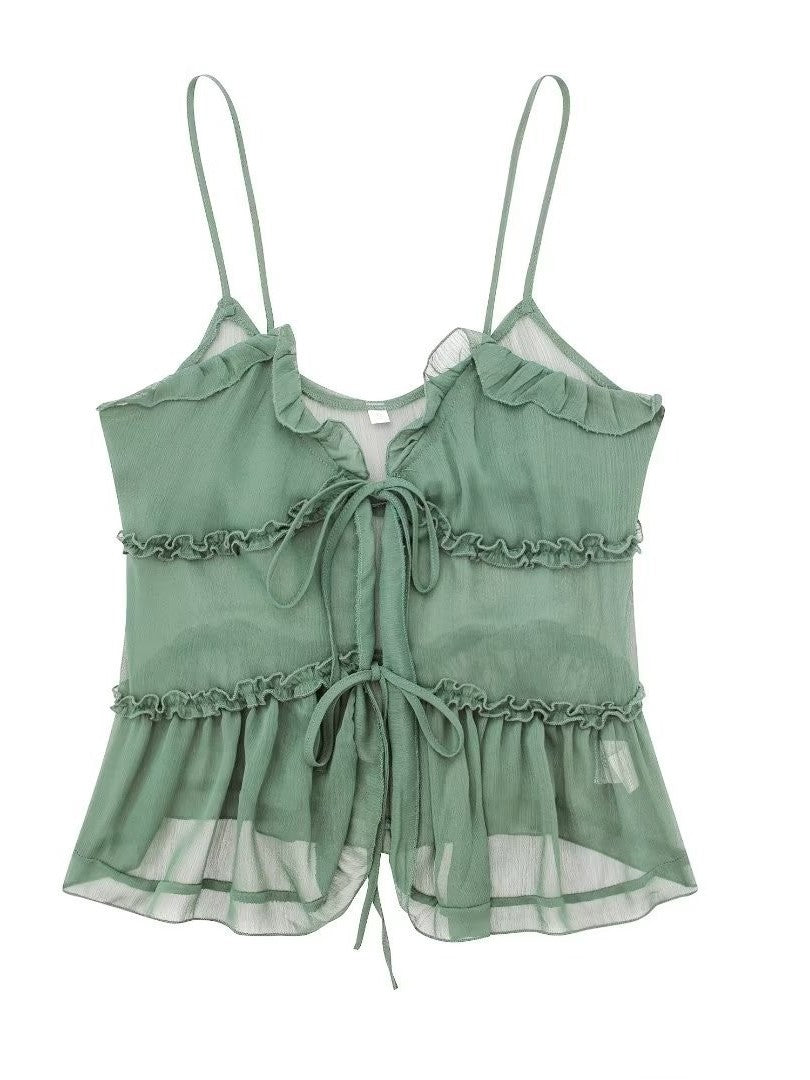 Cami Top | Semi-Sheer Fabric, Layered Design 2