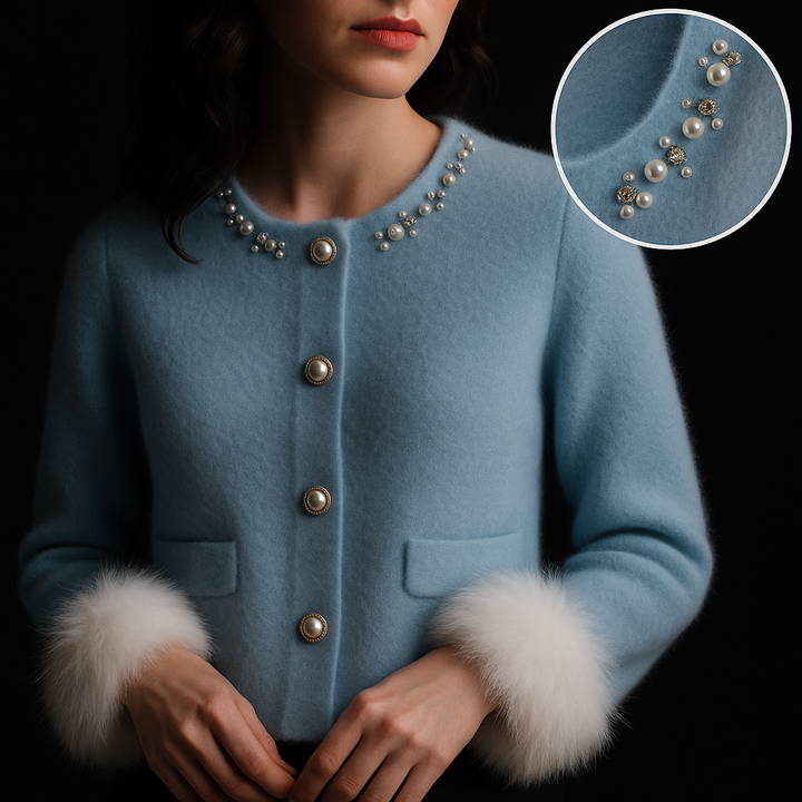 Cardigan | Fitted Silhouette, Fur-Lined Sleeves 1