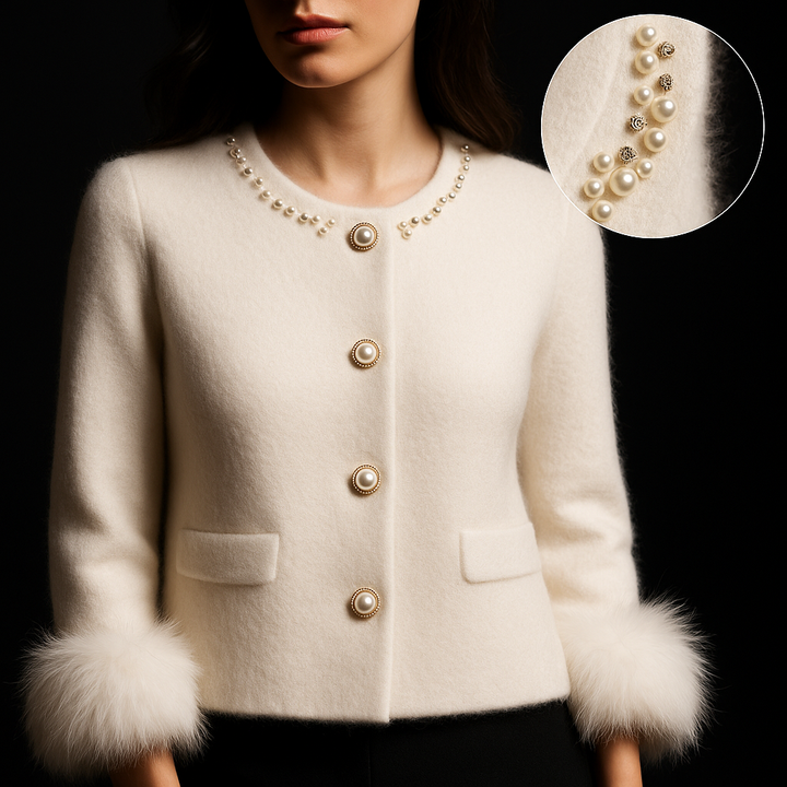Cardigan | Fitted Silhouette, Fur-Lined Sleeves 3