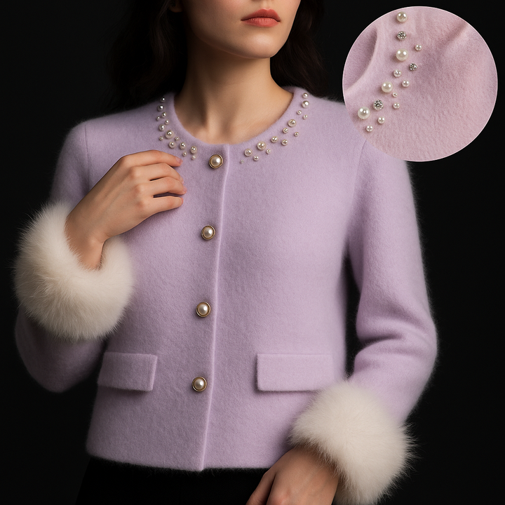 Cardigan | Fitted Silhouette, Fur-Lined Sleeves 4