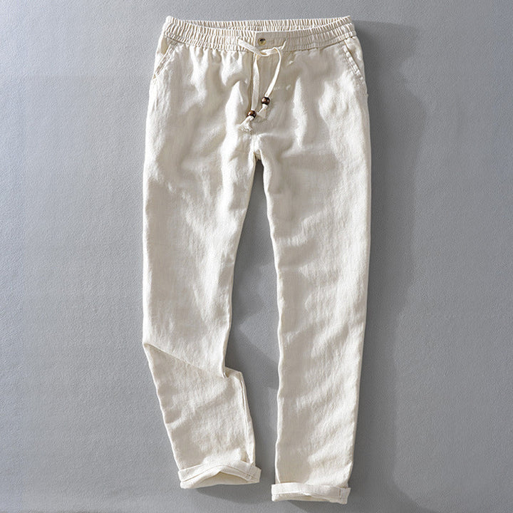 Casual Pants | Lightweight Linen Blend, Drawstring Closure 0