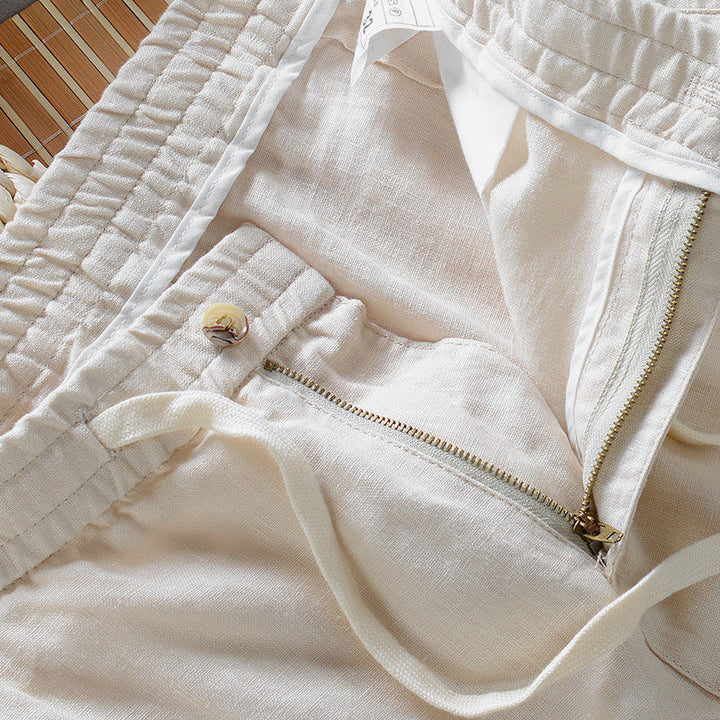 Casual Pants | Lightweight Linen Blend, Drawstring Closure 5