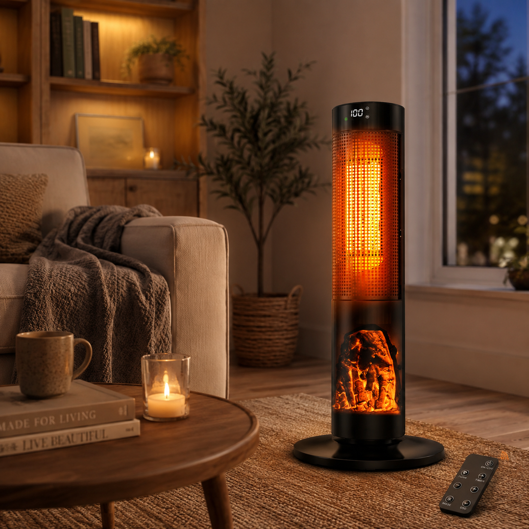 1500W Ceramic Tower Space Heater with 60° Oscillation
