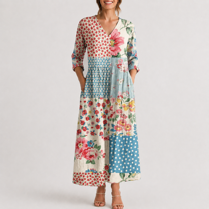 Women’s Timeless Floral Maxi Dress with Flattering Silhouette