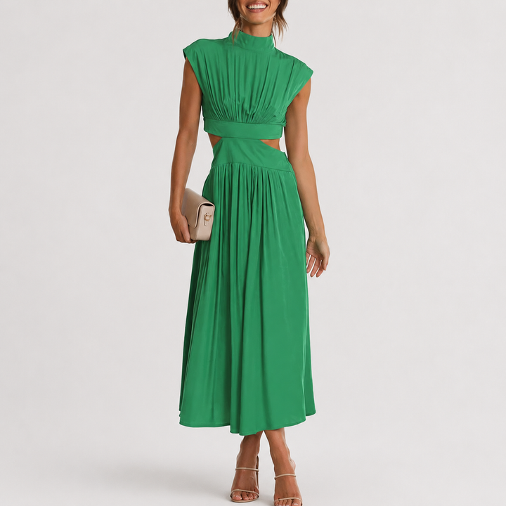 Women’s Halter Neck Maxi Dress with Flowing Silhouette