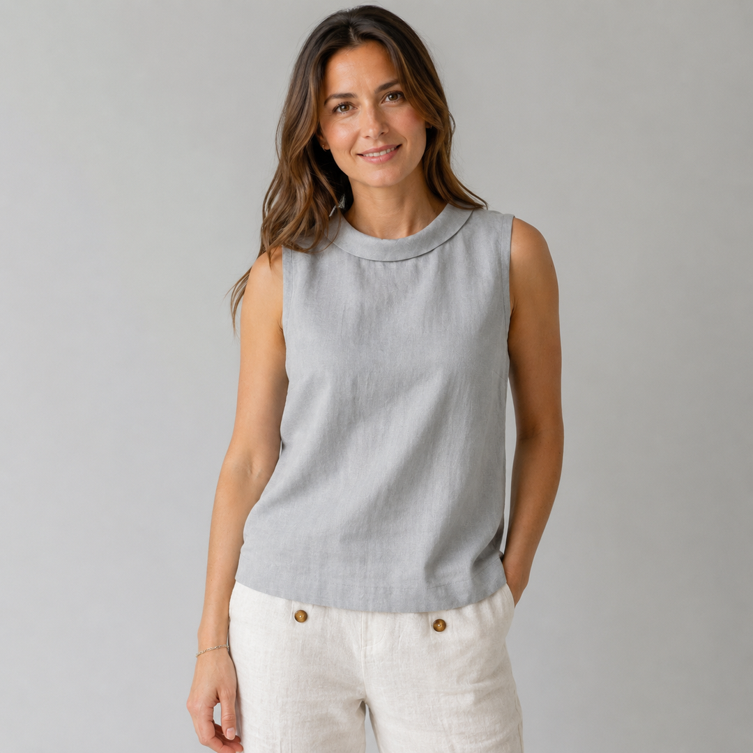 Women’s One-Shoulder Pleated Blouse with Asymmetric Design