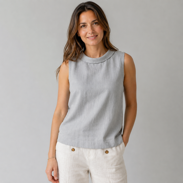 Women’s One-Shoulder Pleated Blouse with Asymmetric Design