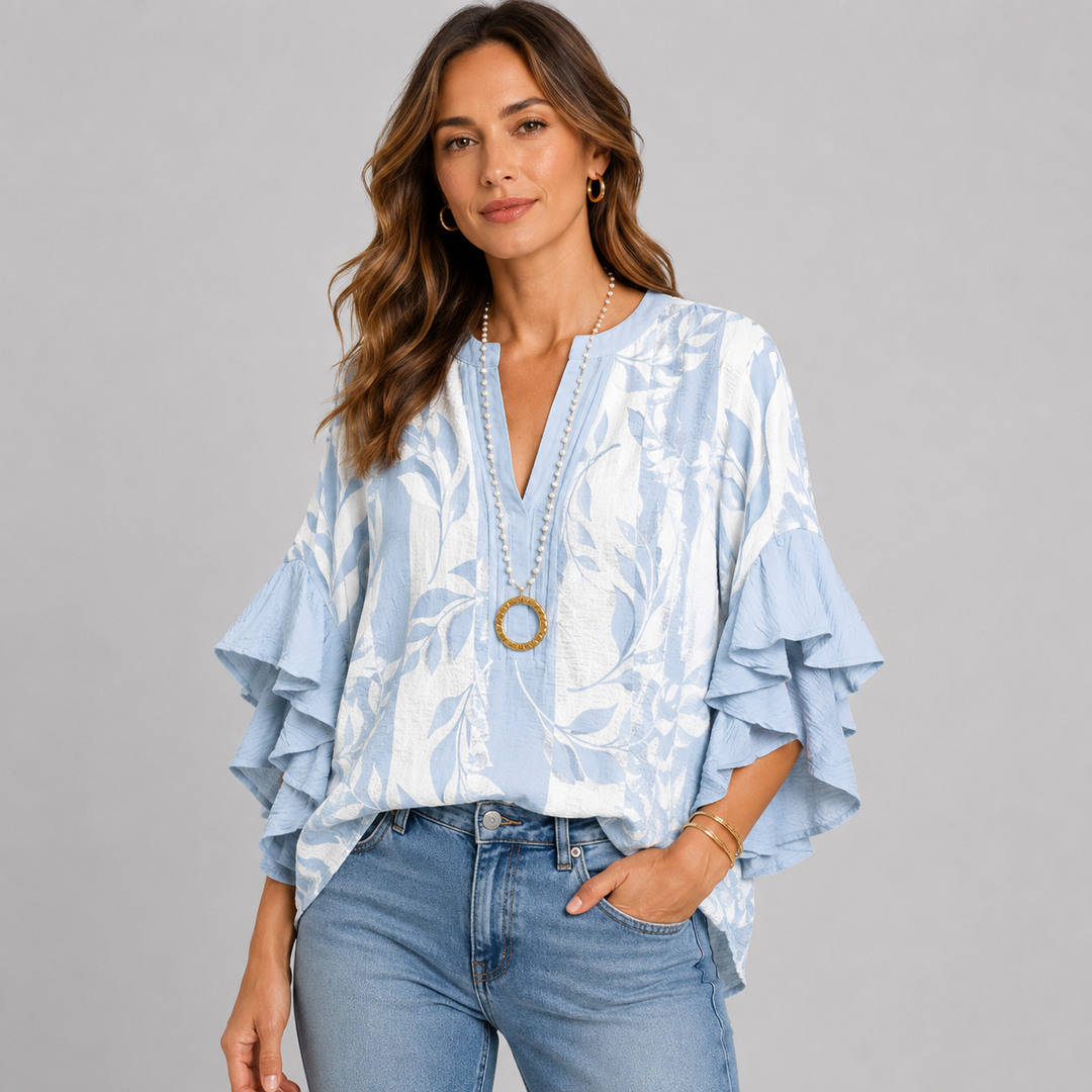 Women’s Lightweight Feminine Blouse with Airy Construction
