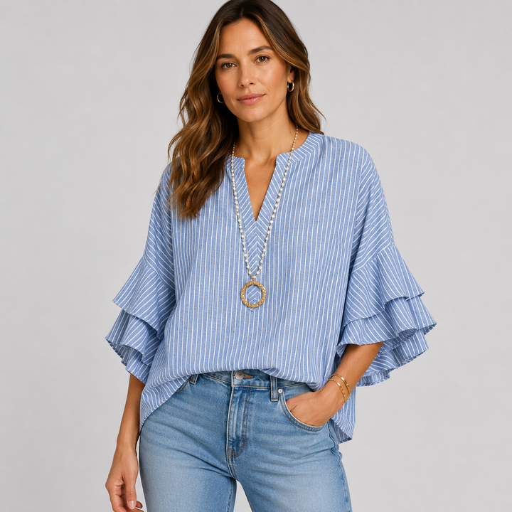 Women’s Lightweight Feminine Blouse with Airy Construction