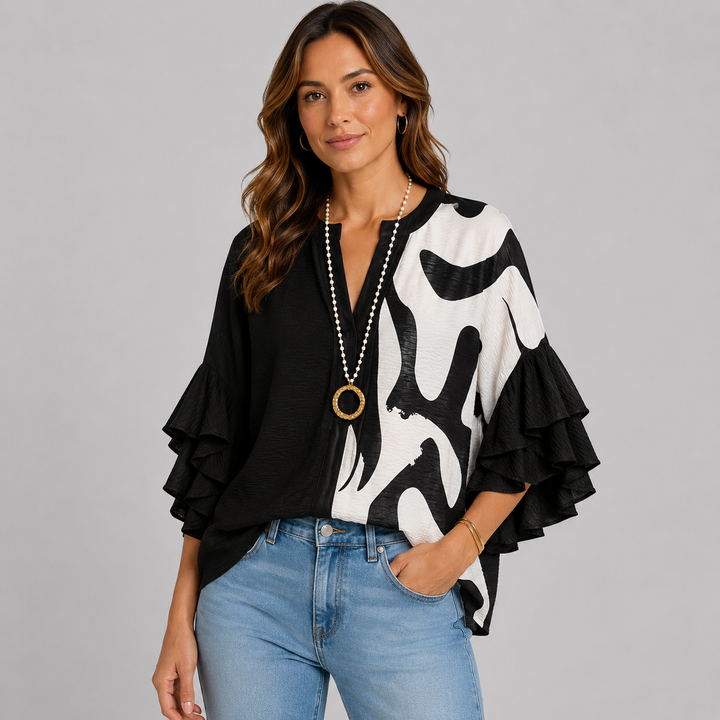 Women’s Lightweight Feminine Blouse with Airy Construction