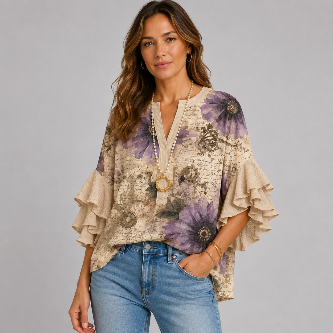 Women’s Lightweight Feminine Blouse with Airy Construction