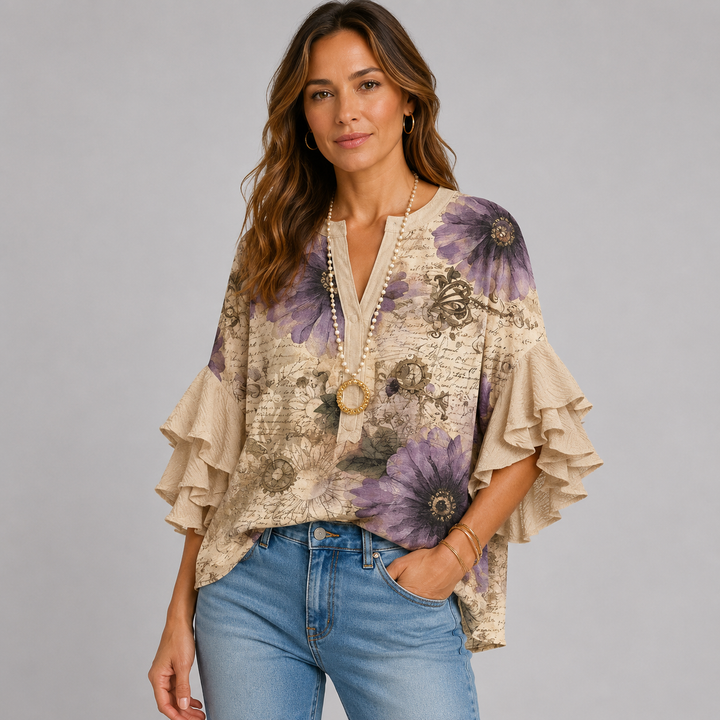 Women’s Lightweight Feminine Blouse with Airy Construction