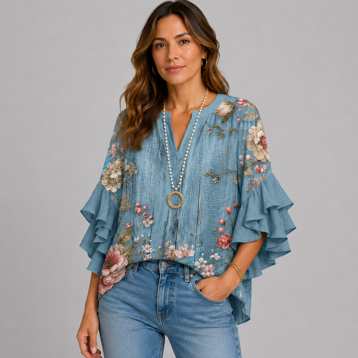 Women’s Lightweight Feminine Blouse with Airy Construction