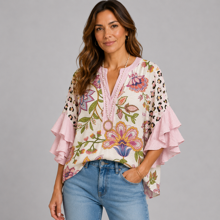 Women’s Lightweight Feminine Blouse with Airy Construction