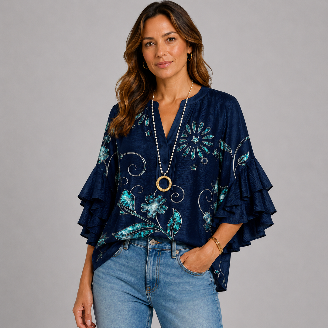 Women’s Lightweight Feminine Blouse with Airy Construction