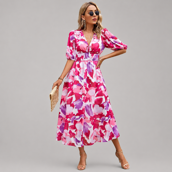 Women’s Floral Print Relaxed Fit Dress