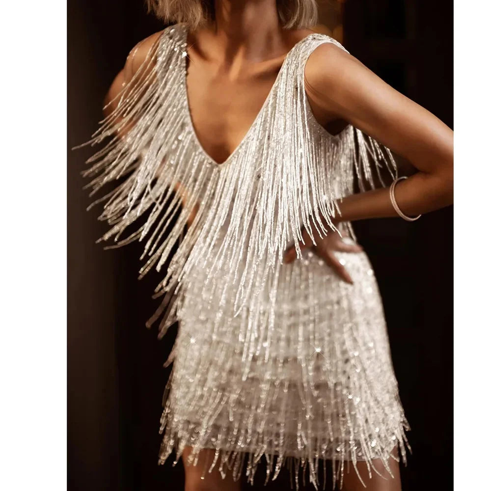 Cocktail Dress | A-Line Silhouette, Fringe Detailing 2