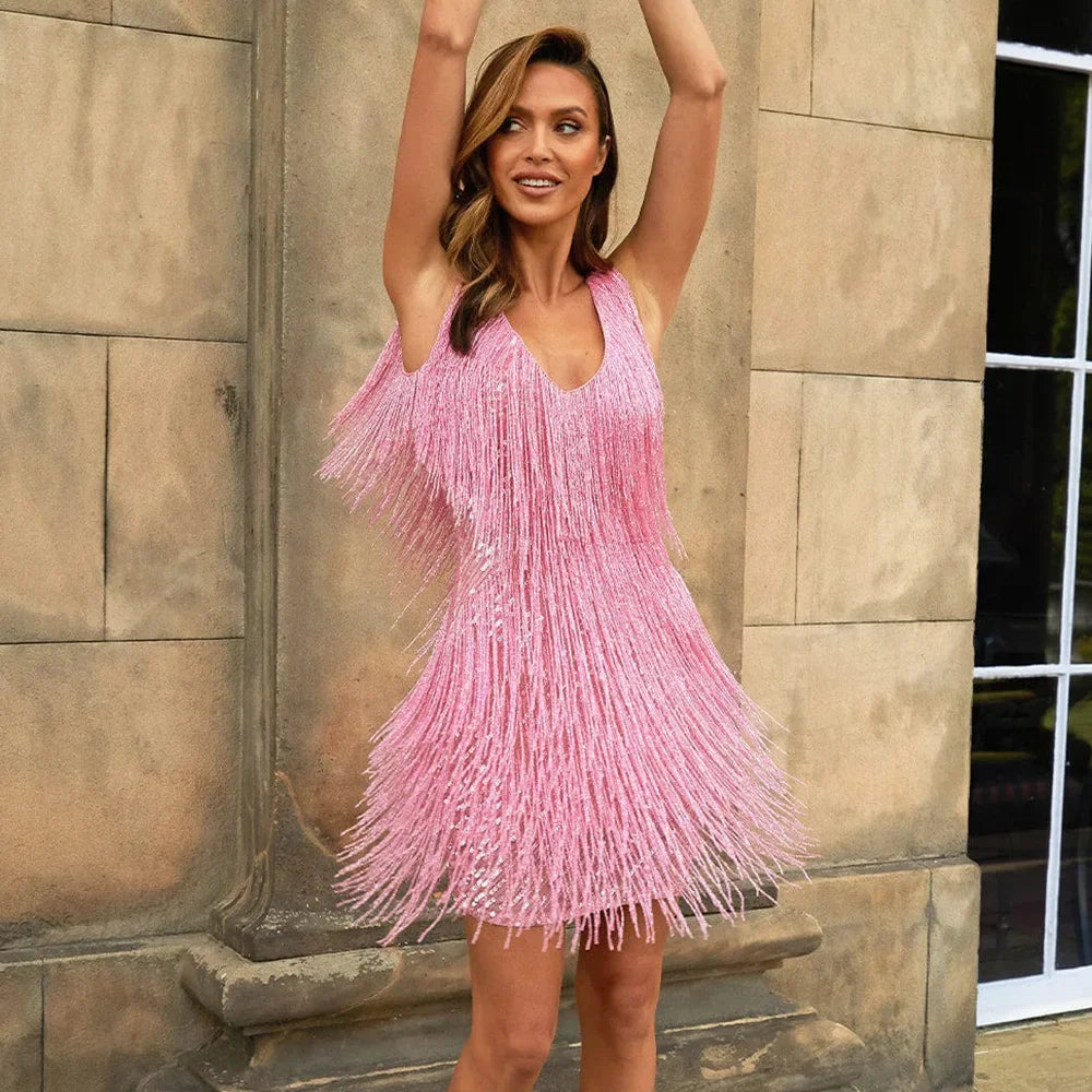 Cocktail Dress | A-Line Silhouette, Fringe Detailing 6
