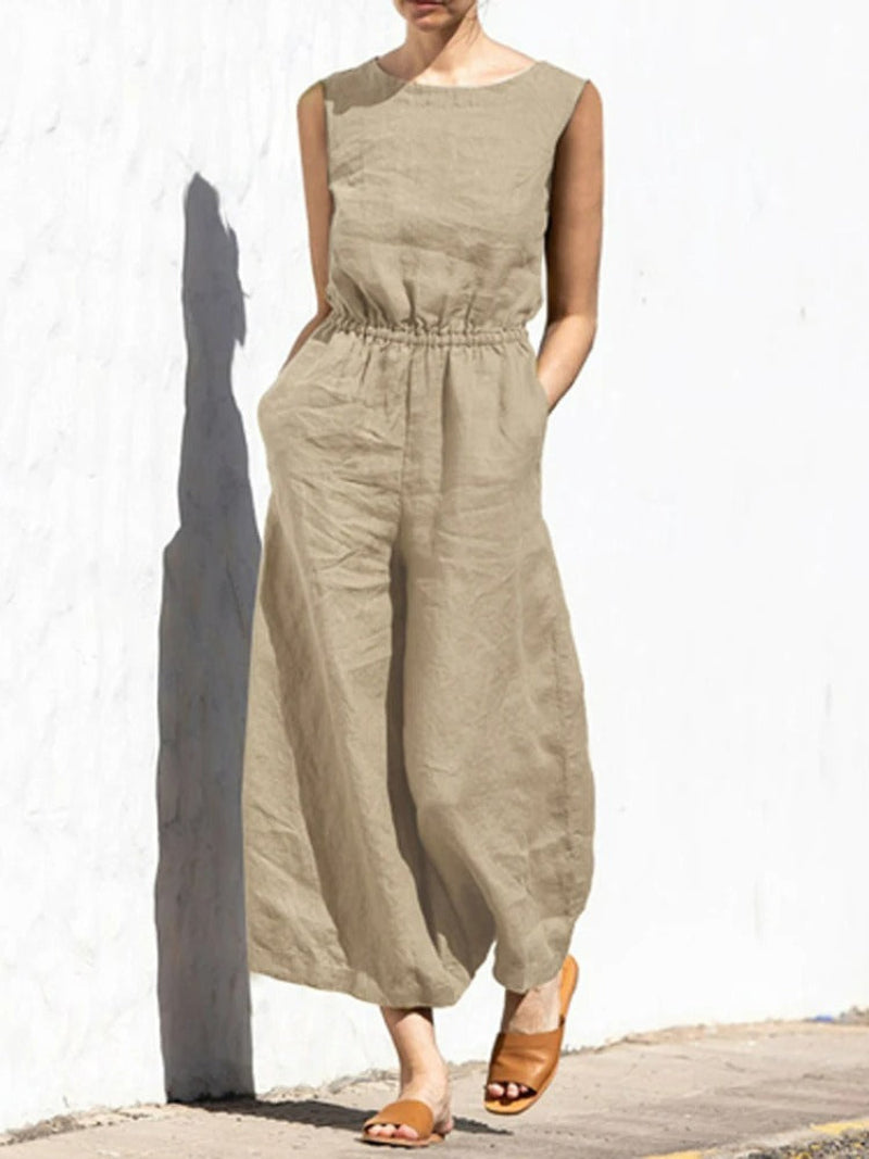 Crew Neck Everyday Jumpsuit for Women