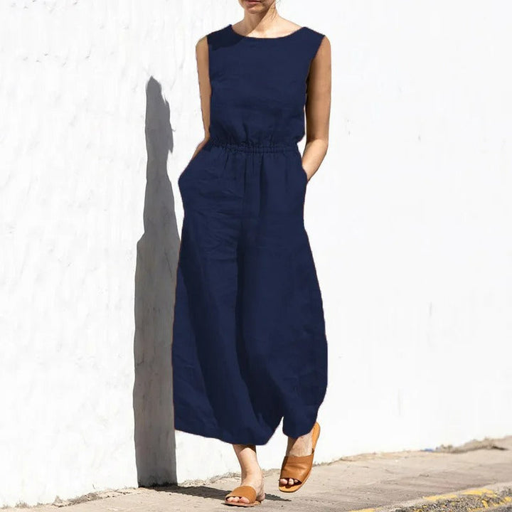 Crew Neck Everyday Jumpsuit for Women
