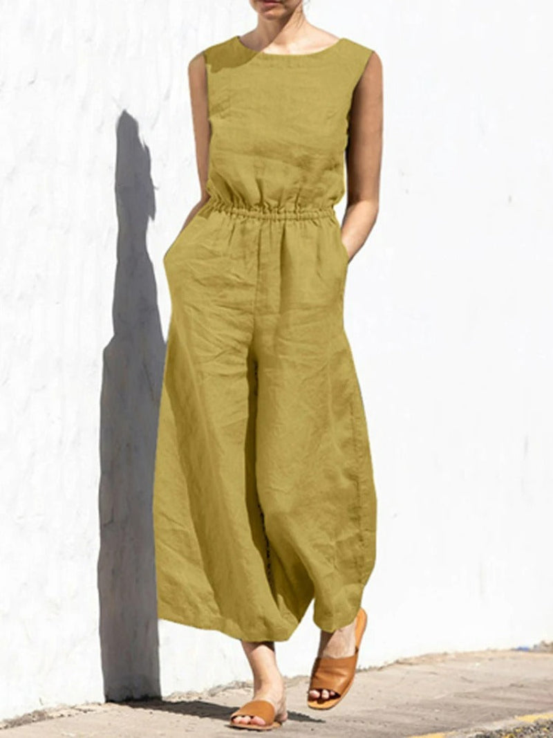 Crew Neck Everyday Jumpsuit for Women