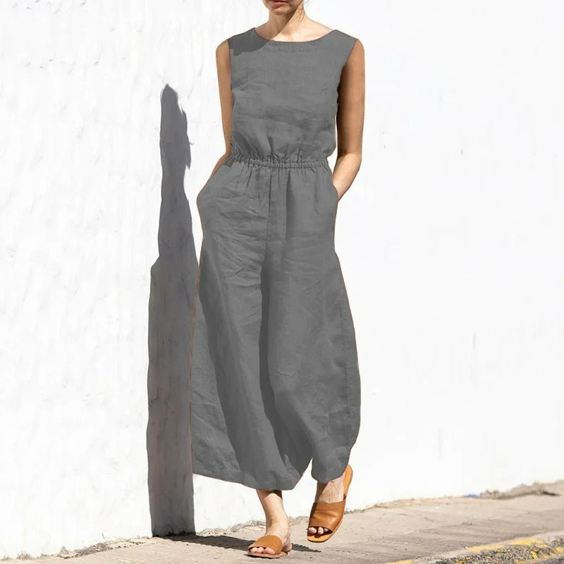 Crew Neck Everyday Jumpsuit for Women