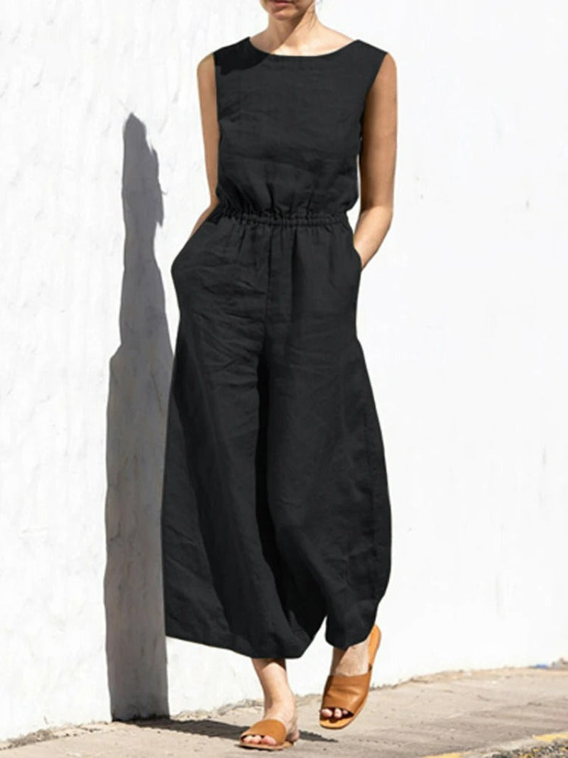 Crew Neck Everyday Jumpsuit for Women