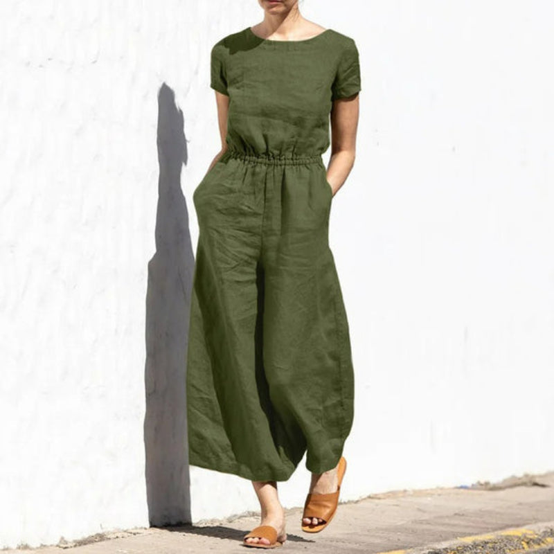 Crew Neck Everyday Jumpsuit for Women