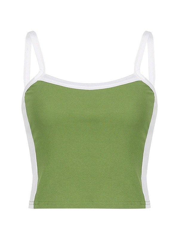 Crop Top | Contrast Stripe, Sleeveless Design 3