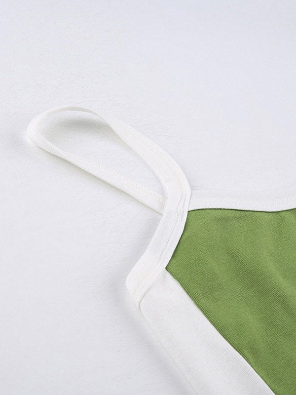 Crop Top | Contrast Stripe, Sleeveless Design 4