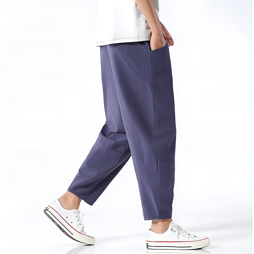Cropped Pants | Relaxed Fit, Adjustable Drawstring Waist 1